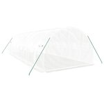 vidaXL Serre avec cadre en acier blanc 24 m² 8x3x2 m