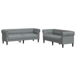 vidaXL Canapé de salon 2 Pièces Gris clair 201 5 x 74 5 x 74 5 cm tissu