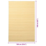 vidaXL Tapis en bambou 100x160 cm Naturel