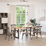 vidaXL Pieds de table à manger en forme de U  2 pièces  acier naturel  60 x (72-73) cm