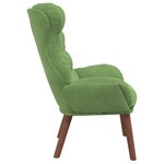 vidaXL Fauteuil Relaxant en Velours Vert Clair