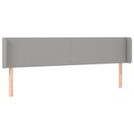 vidaXL Tête de lit avec oreilles Gris clair 163x16x78/88 cm Tissu