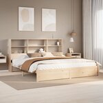 vidaXL Lit bibliothèque sans matelas 180x200 cm bois massif de pin