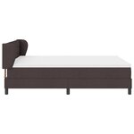 Lit à ressorts vidaXL avec matelas marron foncé 160x200 cm en tissu