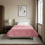 vidaXL Duvet d'été simple Matelassé Rose 155 x 200 cm
