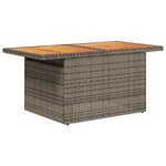 vidaXL Salon de jardin avec coussins 9 Pièces gris résine tressée acacia