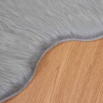 vidaXL Tapis en fausse Tafalla Gris 60 x 90 cm Polyester