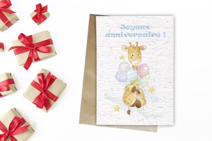 Carte à planter joyeux anniversaire