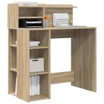 vidaXL Bureau Chêne Sonoma 90 x 48 x 101 5 cm Bois d'ingénierie