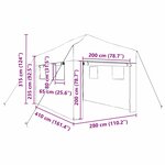 vidaXL Serre avec toit Vert 280 x 410 x 315 cm Acier