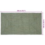 vidaXL Tapis de surface Rectangulaire Vert olive 100 x 200 cm Jute