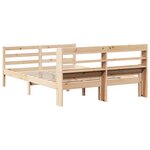 vidaXL Cadre de lit et tête de lit sans matelas 135x190 cm