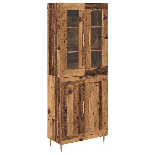 vidaXL Haut Armoire 2 Pièces Bois ancien Bois d'ingénierie