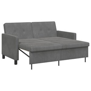 vidaXL Canapé-Lit Gris foncé Tissu