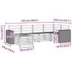 vidaXL Ensemble de canapés d'extérieur 6 pc Naturel Polyester