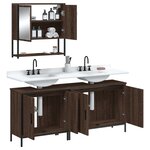 vidaXL Ensemble de meubles de salle de bain 3 Pièces Chêne marron