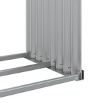vidaXL Porte-bûches argenté 120x45x140 cm acier galvanisé