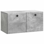 vidaXL Meuble TV mural 59 5 x 31 x 30 cm Gris béton Bois d'ingénierie
