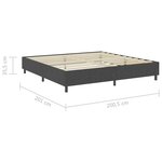 vidaXL Sommier à lattes de lit Gris foncé Tissu 200x200 cm