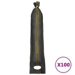 vidaXL Sacs de sable 100 Pièces vert foncé 103x25 cm PEHD