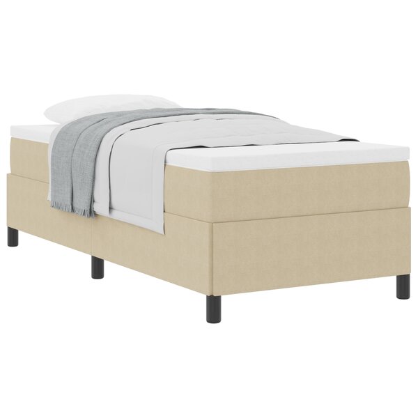vidaXL Cadre de lit Vert clair Gris 90x190 cm Tissu en velours côtelé