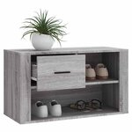 vidaXL Armoire à chaussures Sonoma gris 80x35x45 cm Bois d'ingénierie