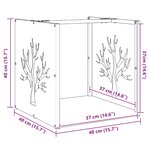 vidaXL Portant de bois chauffage anthracite 40x40x40 cm