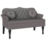 vidaXL Banc Chesterfield Gris 120 5 x 65 x 75 cm Cuir synthétique