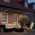 vidaXL Auvent rétractable électrique Marron 2 5 x 2 m