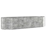 vidaXL Lit surélevé de jardin Acier galvanisé Argenté