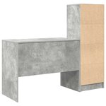vidaXL Bureau avec tiroir 2 Pièces Gris béton