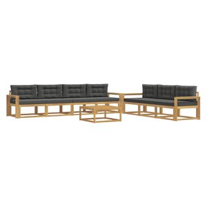 vidaXL Ensemble de canapés d'extérieur 7 pc Blanc et anthracite