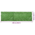 vidaXL Écran de balcon avec feuilles vert 600x150 cm