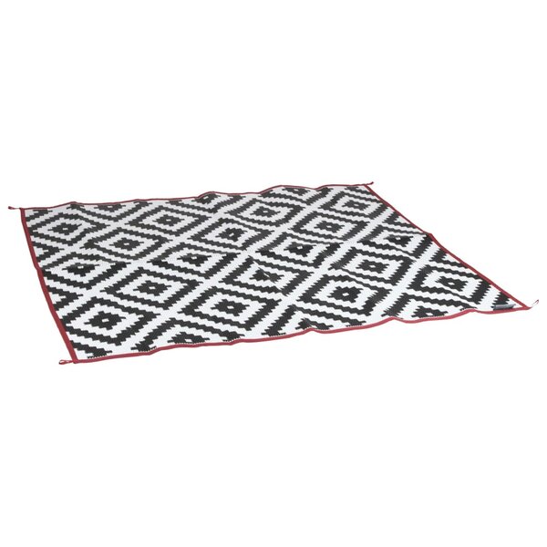 Bo-Camp Tapis d'extérieur Chill mat Lewisham 2 7x2 m L noir et blanc