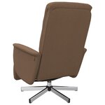 vidaXL Fauteuil inclinable avec repose-pieds marron tissu