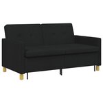 vidaXL Canapé-lit escamotable Noir Tissu