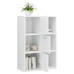 vidaXL Armoire de rangement Blanc brillant Bois d’ingénierie