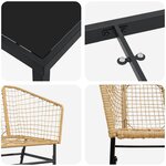 vidaXL Ensemble de salle à manger pour jardin 5 Pièces Marron polyrotin