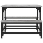 vidaXL Table basse sonoma gris 100x50 5x40 cm bois d'ingénierie