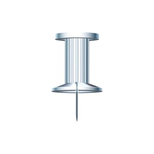 Boîte De 25 Épingles Push Pins - Hauteur De Pointe 7mm - 10mm De Diamètre - Cristal - Exacompta