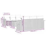 vidaXL Salon de jardin 7 Pièces avec coussins gris résine tressée