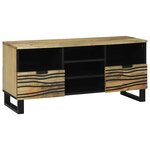 vidaXL Meuble TV Marron 100 x 33 x 46 cm bois de manguier massif