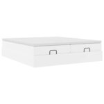 VidaXL Cadre de lit ottoman avec matelas blanc 180x200 cm similicuir