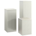 vidaXL Supports pour plantes 3 Pièces Rouillé 24 x 24 x 75 cm