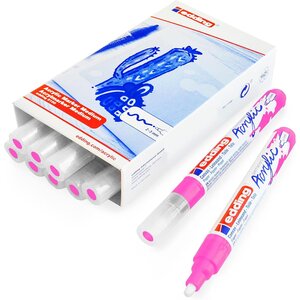 Marqueur acrylique moyen 5100 rose fluorescent 2-3 mm x 10 EDDING