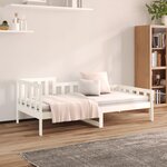vidaXL Lit de jour Blanc 90x190 cm Bois de pin massif