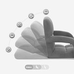 vidaXL Fauteuil de sol ajustable Gris foncé Velours