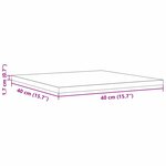 vidaXL Dessus de table 40x40x1 7 cm carré bois de pin massif
