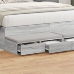 Tiroirs de lit vidaXL Gris Sonoma 140x36 5x16 5 cm en bois d'ingénierie