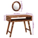 vidaXL Table de Toilette Marron 90 x 76 x 45 cm Bois récupéré massif